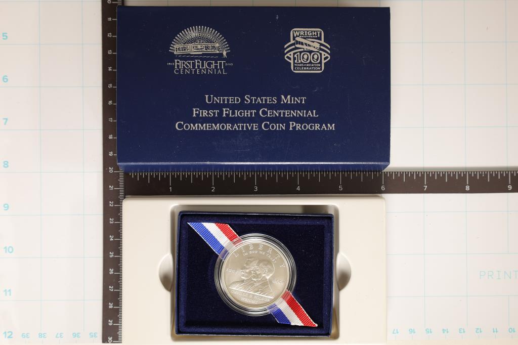 2003-P US UNC SILVER DOLLAR FIRST FLIGHT CENT. (1 of 2)