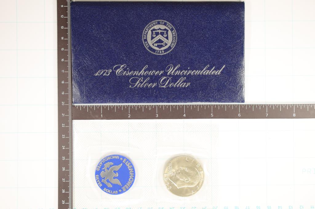 1973-S IKE SILVER DOLLAR (BLUE PACK) (1 of 2)