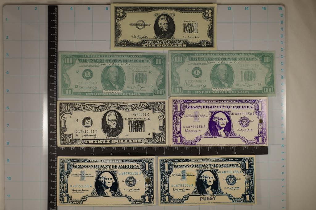 8-US FANTASY ADVERTISING BILLS: TWE DOLLARS, MARK (1 of 2)