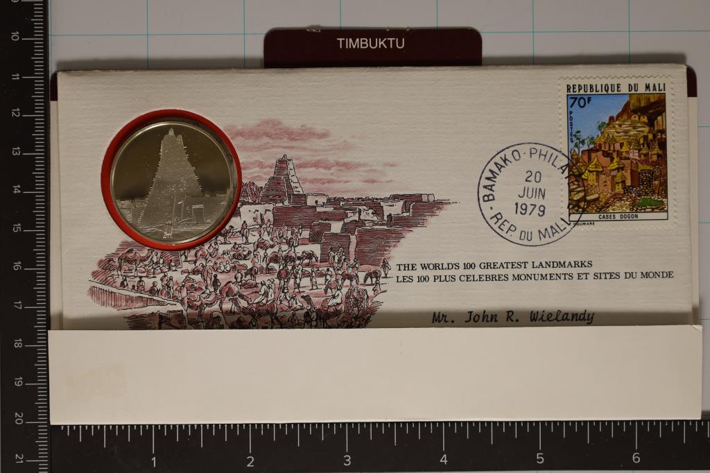STERLING SILVER PROOF ROUND ON FDC ENVELOPE (1 of 2)