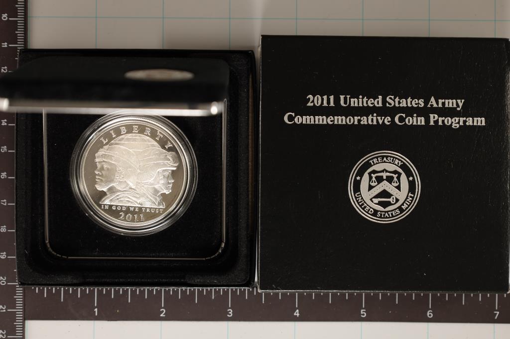 2011-P US PF SILVER DOLLAR US ARMY IN ORIGINAL US (1 of 2)