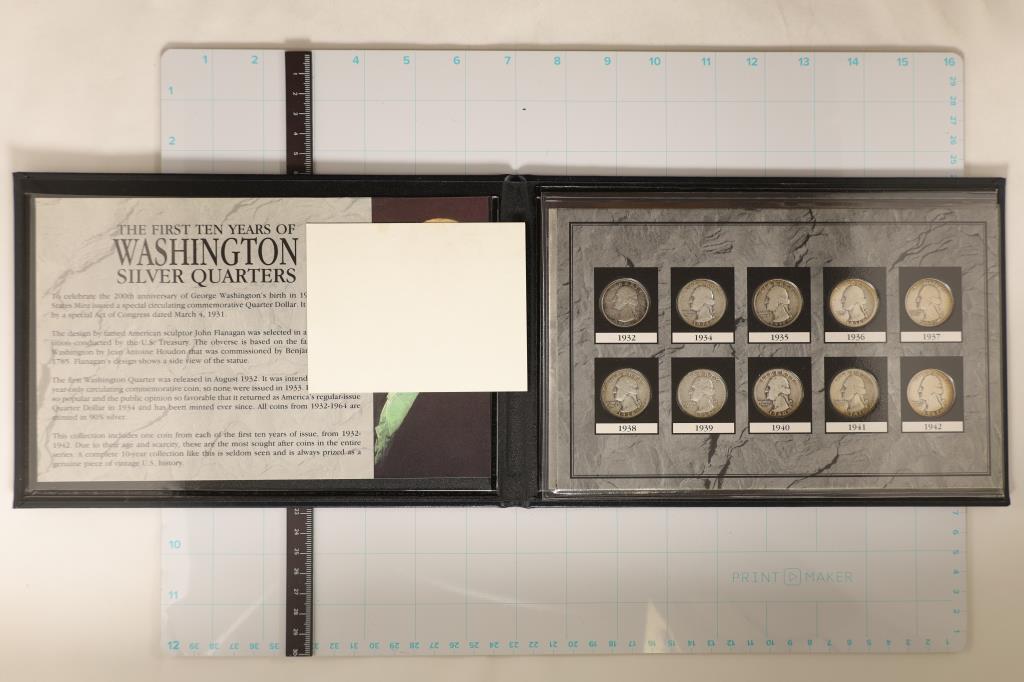 1ST 10 YEARS OF WASHINGTON SILVER QUARTERS 1932- (1 of 4)