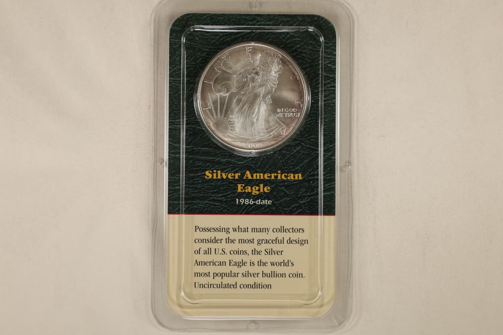 2000 AMERICAN SILVER EAGLE BRILLIANT UNC IN (1 of 2)
