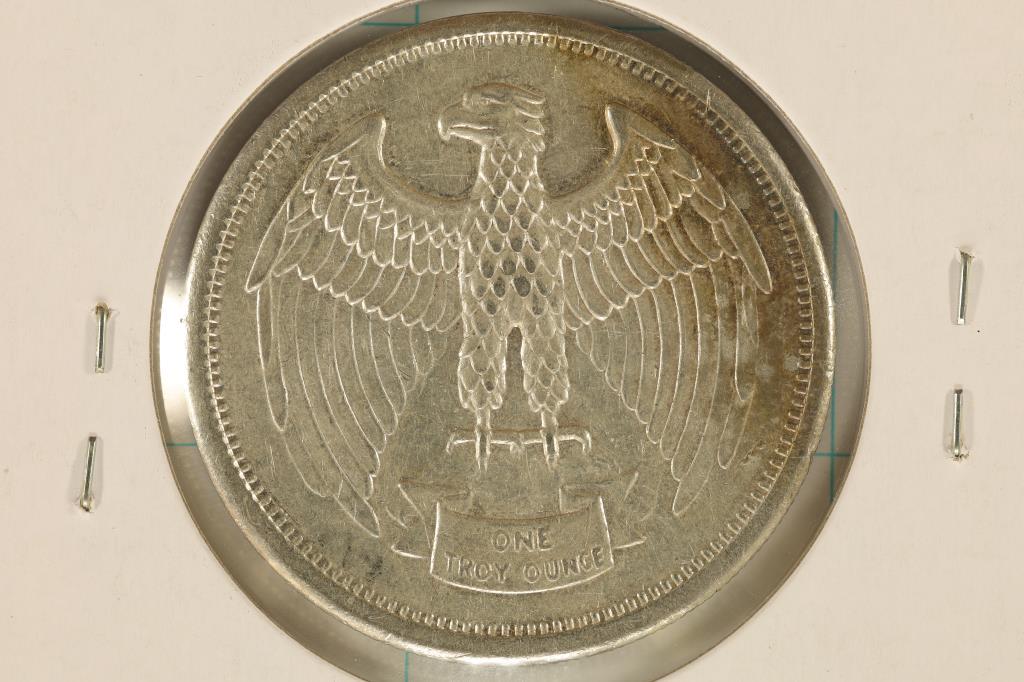 1 TROY OZ .999 FINE SILVER UNC ROUND BY THE (1 of 2)