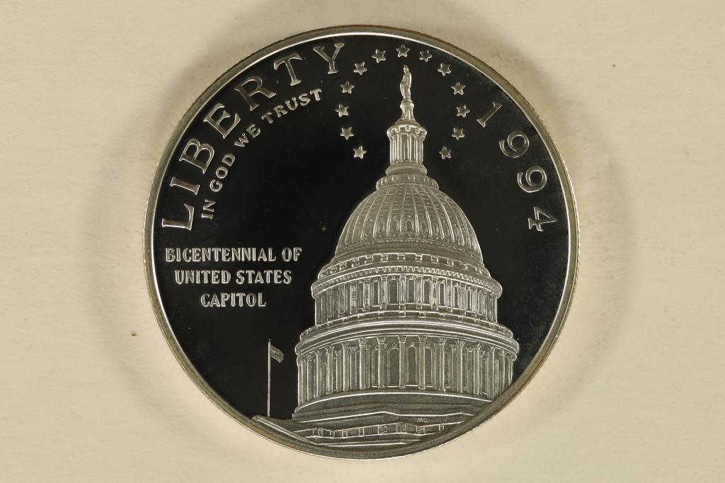 1994-S US PF SILVER $1 "U.S. CAPITOL BICENTENNIAL" (1 of 2)