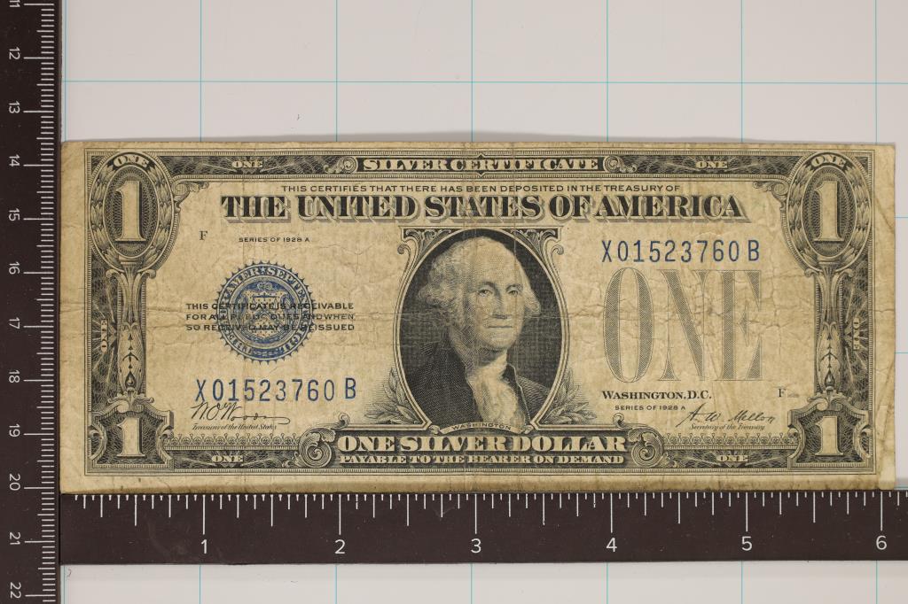 1928-A FUNNY BACK US $1 SILVER CERTIFICATE (1 of 2)