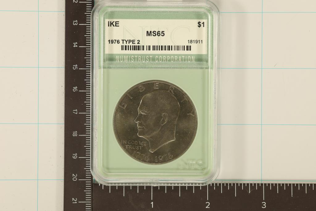 SLABBED 1976 IKE DOLLAR TYPE II MS65 (1 of 2)
