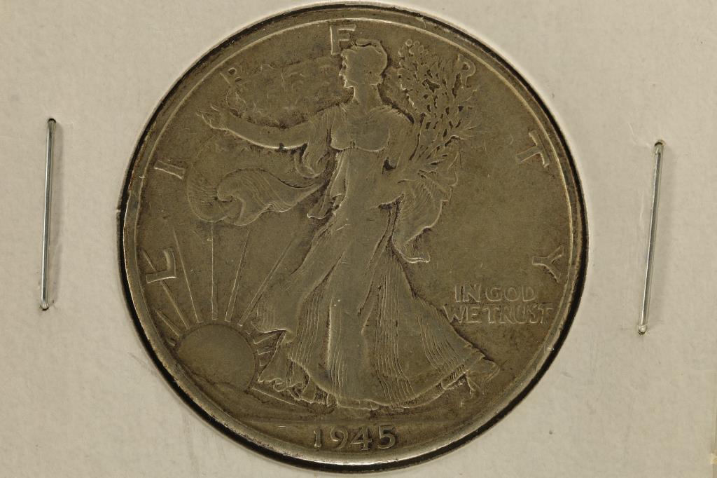 1945-S SILVER WALKING LIBERTY HALF DOLLAR: WATCH FOR OUR NEXT AUCTION ON (MONDAY JULY 17TH, 2023) AT 7PM EDT. THANKS FOR YOUR BUSINESS.
