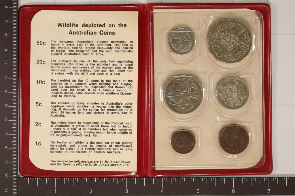 1971 AUSTRALIA 6 COIN UNC SET IN ORIGINAL MINT (1 of 3)