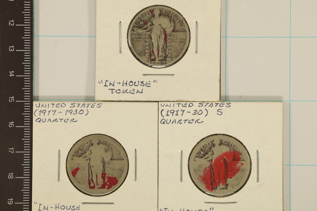 1930-S & 2 NO DATE SILVER STANDING LIBERTY QUARTER (1 of 2)