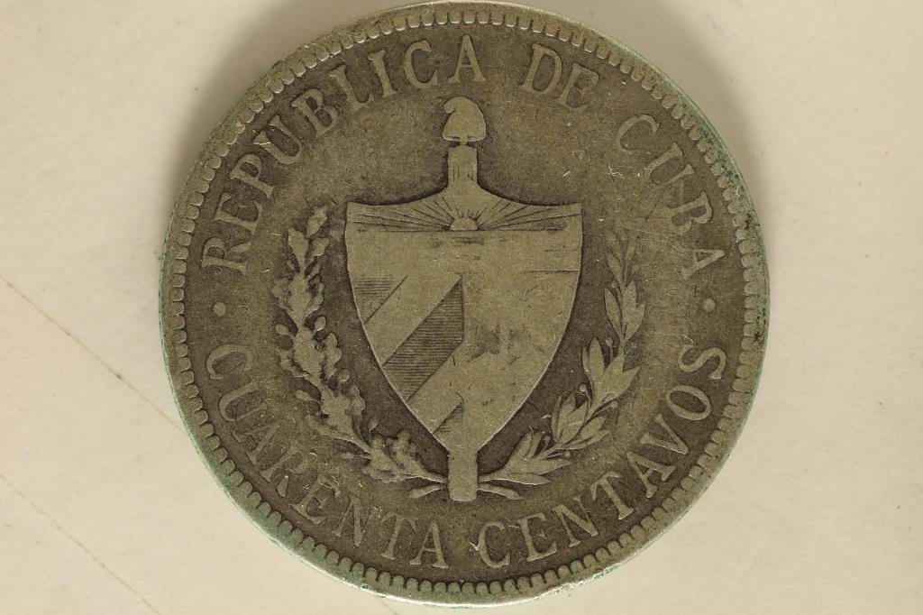 1915 CUBA SILVER 40 CENTAVOS .2894 OZ. ASW (1 of 2)