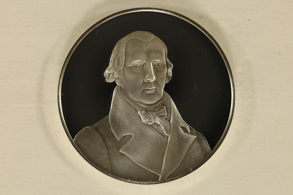 23.7 GRAMS PROOF STERLING SILVER PRESIDENTIAL: ROUND. "JAMES MADISON"