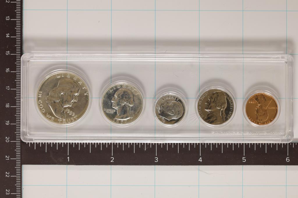 1959 US SILVER PROOF SET IN HARD PLASTIC CASE (1 of 2)