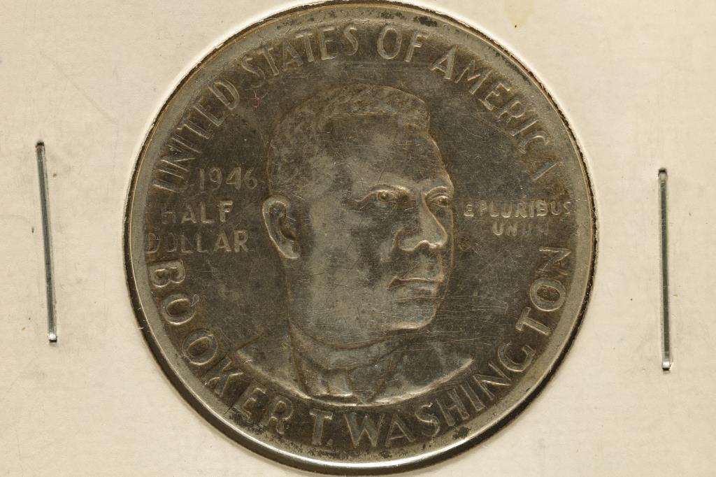 1946 US BOOKER T. WASHINGTON SILVER HALF DOLLAR (1 of 2)