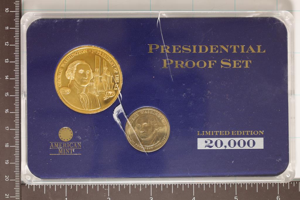 GEORGE WASHINGTON PRESIDENTIAL PROOF SET INCLUDES (1 of 2)