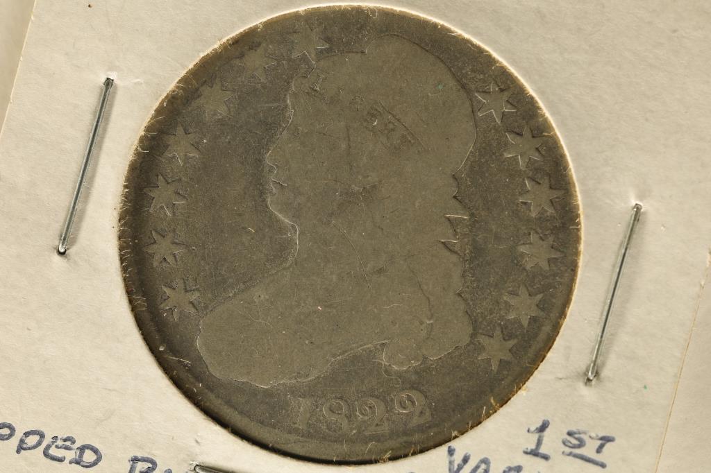 1822 US SILVER CAPPED BUST HALF DOLLAR (1 of 2)