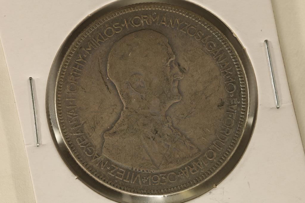1930-BP HUNGARY SILVER FIVE PENGO .5144 OZ. ASW (1 of 2)