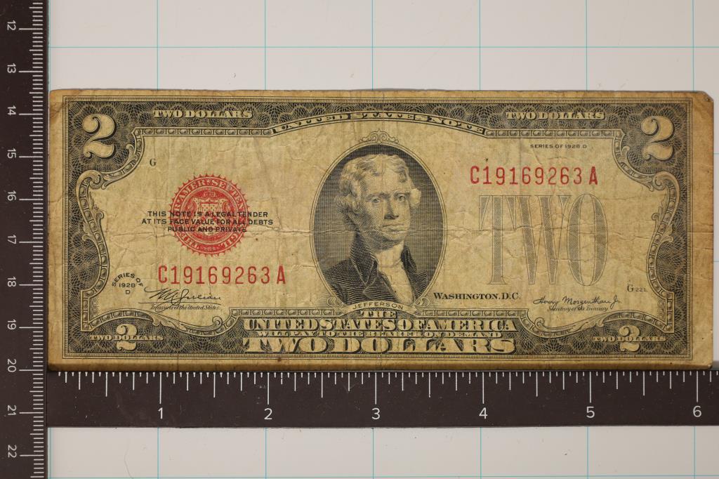 1928-D US $2 RED SEAL NOTE (1 of 2)