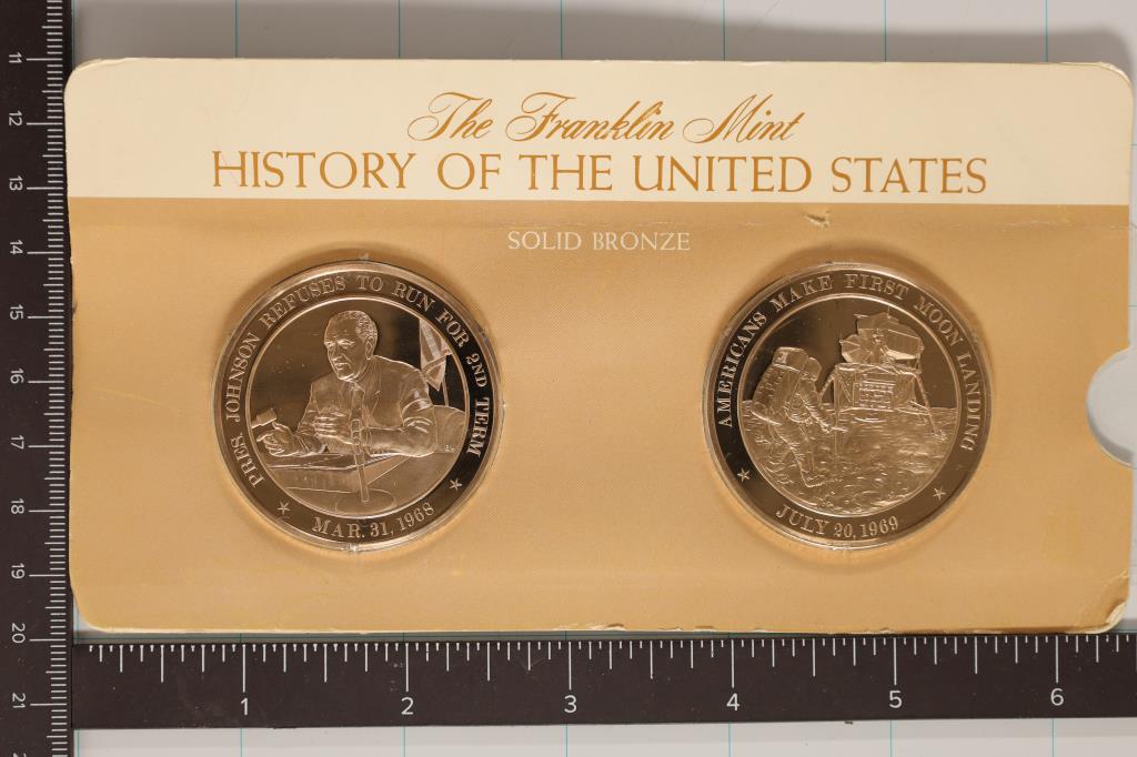 2-1 3/4" SOLID BRONZE HISTORY OF THE UNITED STATES (1 of 2)