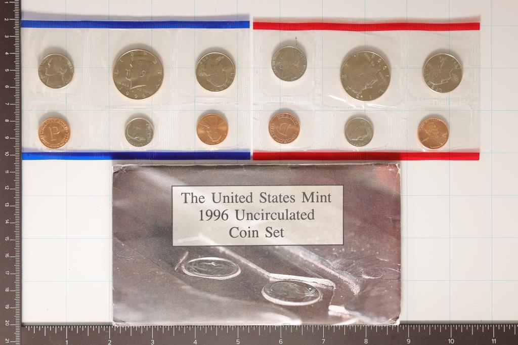 1996 US MINT SET (UNC) P/D (WITH ENVELOPE) (1 of 2)