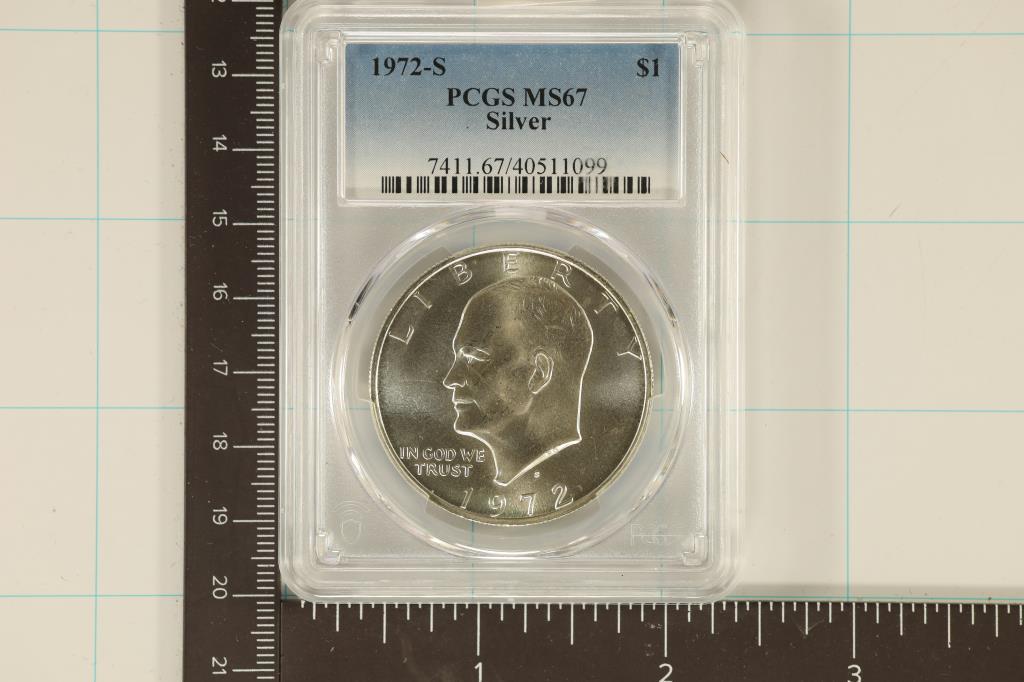 1972-S IKE SILVER DOLLAR PCGS MS67 (1 of 2)