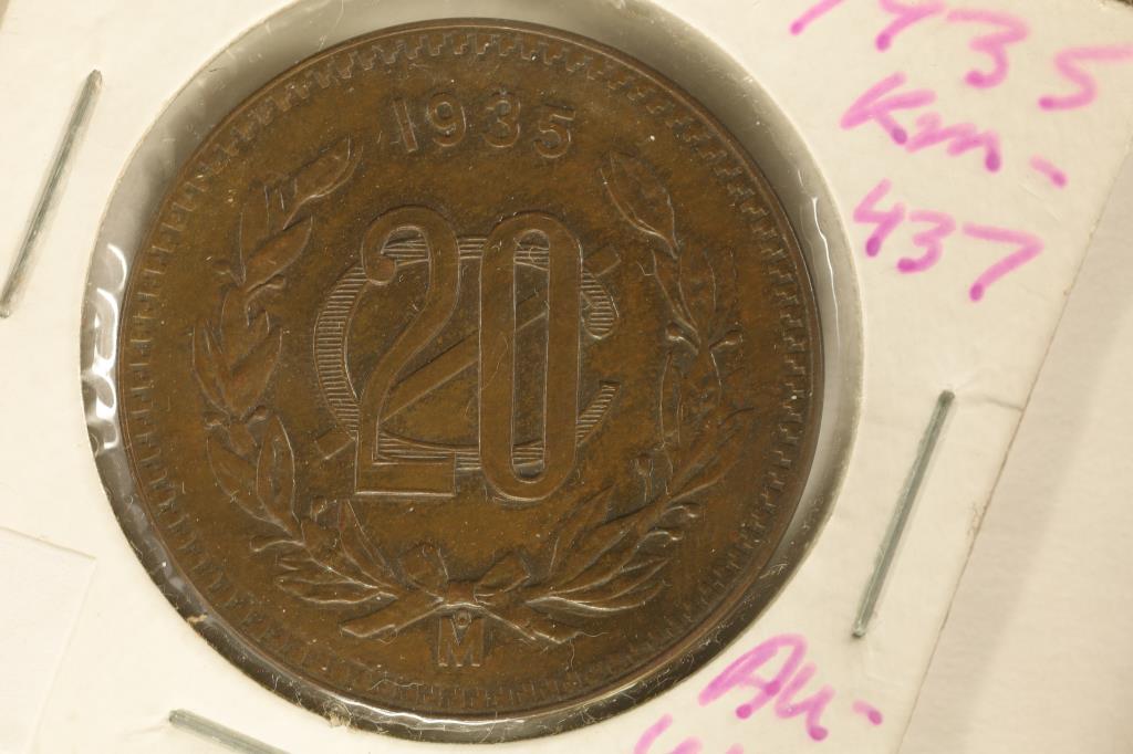 1935 MEXICO 20 CENTAVOS AU/UNC KM-437 (1 of 2)