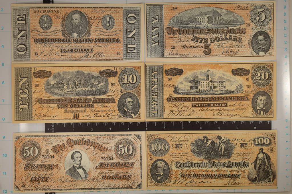 6-1860'S  REPLICA CONFEDERATE STATE OF AMERICA (1 of 2)