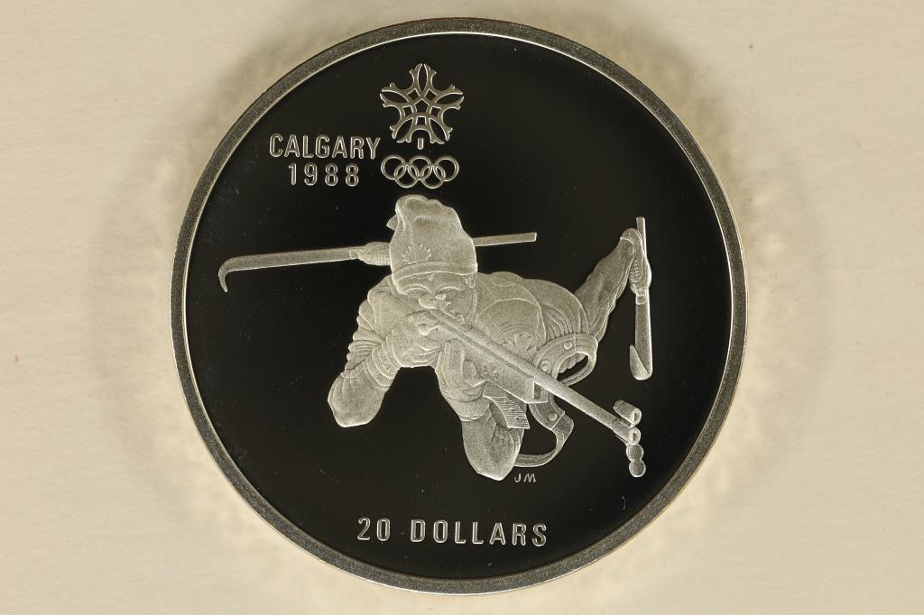 1986 CANADA SILVER PROOF $20 COIN "HOCKEY" (1 of 2)