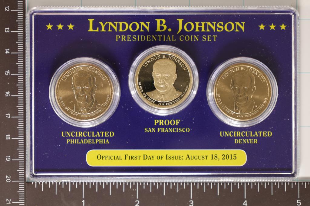 2015 P/D & S PRESIDENTIAL $1 COIN SET "LYNDON B. (1 of 2)
