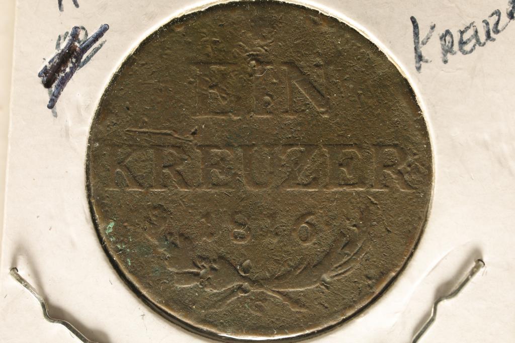 1816 AUSTRIA COPPER 1 KREUZER (1 of 2)