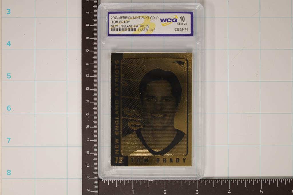 23KT GOLD FOIL 2003 MERRICK MINT "TOM BRADY" (1 of 2)
