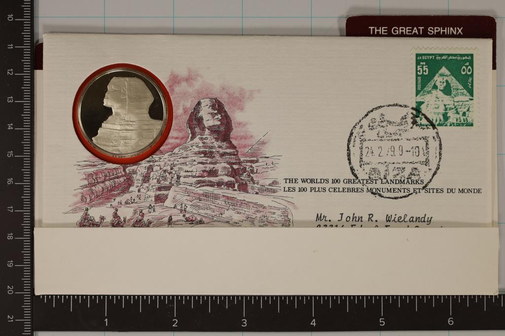 STERLING SILVER PROOF ROUND ON FDC ENVELOPE (1 of 3)
