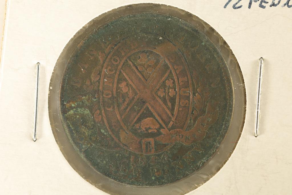 1844 CANADA HALF PENNY BANK TOKEN (1 of 2)
