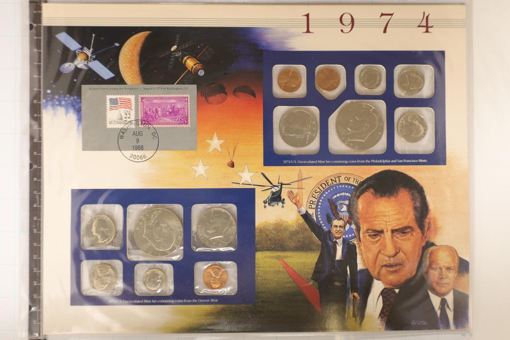1974 US MINT SET (UNC) P/D/S ON LARGE INFO CARD (1 of 2)