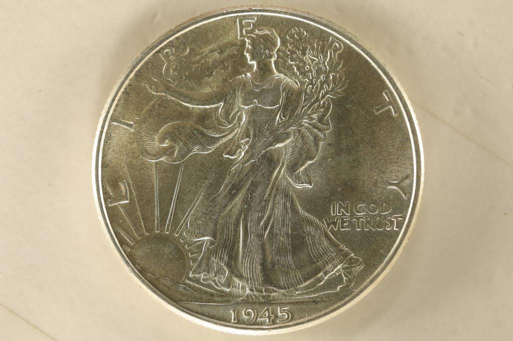 1945 SILVER WALKING LIBERTY HALF DOLLAR (1 of 2)