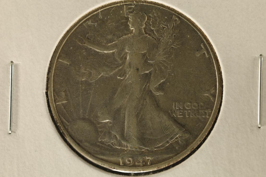 1947-D SILVER WALKING LIBERTY HALF DOLLAR (1 of 2)