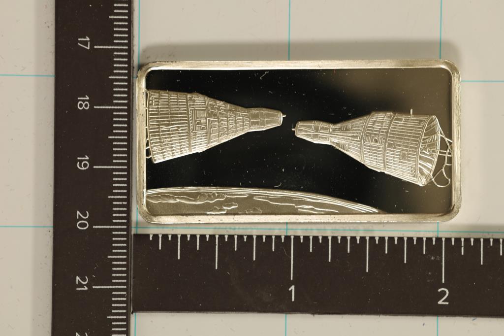 29.5 GRAMS PF STERLING SILVER SPACE THEMED INGOT (1 of 2)