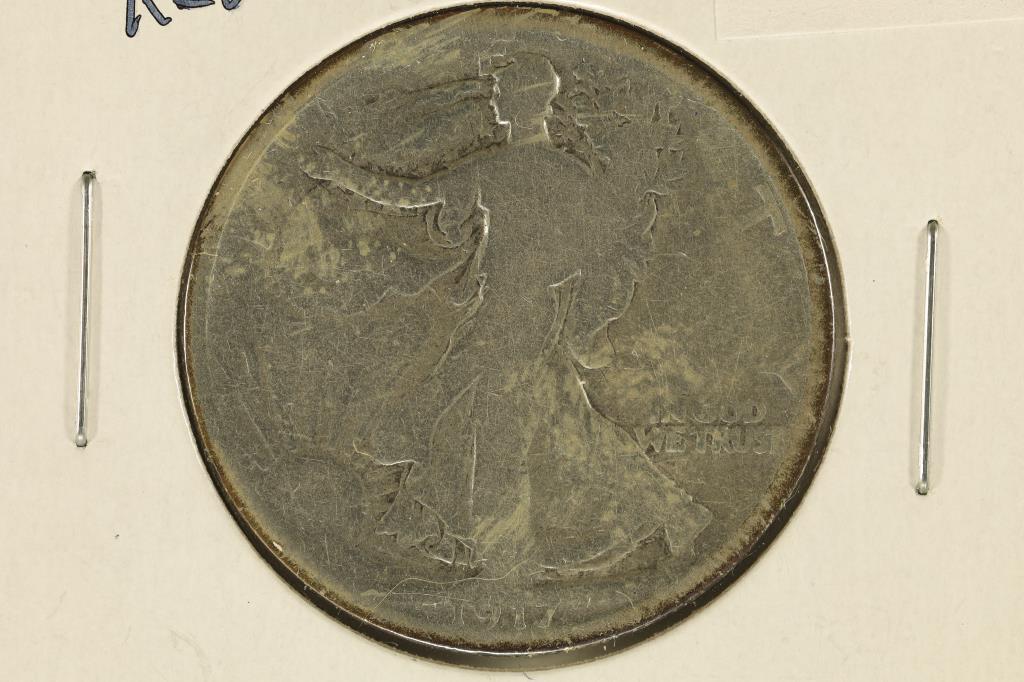 1917-D REVERSE MINTMARK WALKING LIBERTY HALF $ (1 of 2)