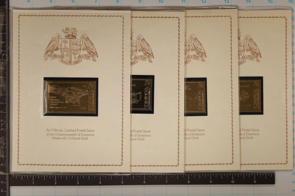 4-23KT GOLD LIMITED POSTAL ISSUE OF THE (1 of 5)