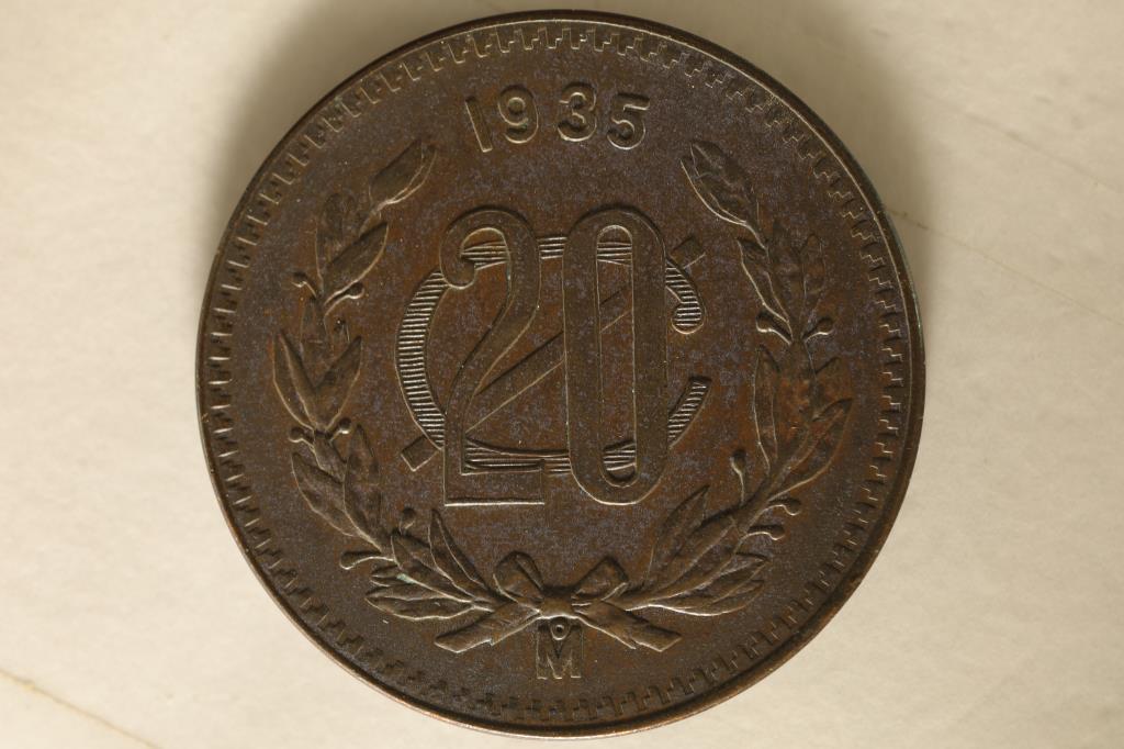 1935 MEXICO 20 CENTAVOS KM-437 (AU) (1 of 2)