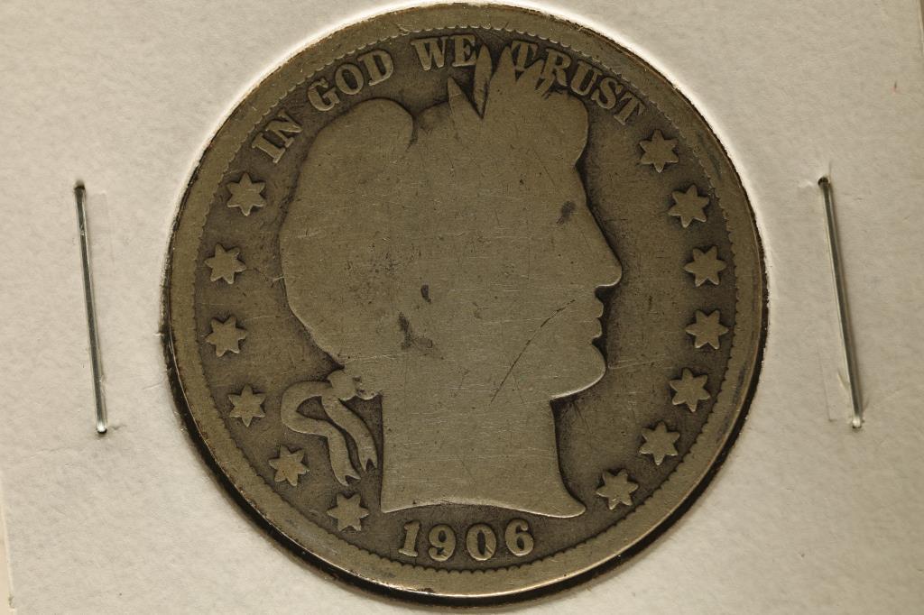 1906-O SILVER BARBER HALF DOLLAR WATCH FOR OUR (1 of 2)