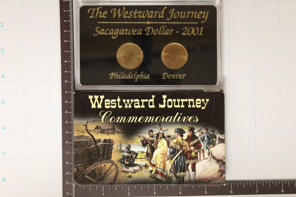 2001-P & D SACAGAWEA DOLLAR 2 COIN SET WITH BOX (1 of 2)