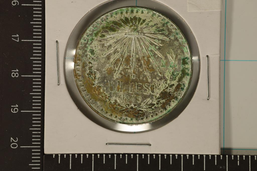 1945-M MEXICO SILVER "CAP & RAY" PESO .3857 OZ.ASW (1 of 2)