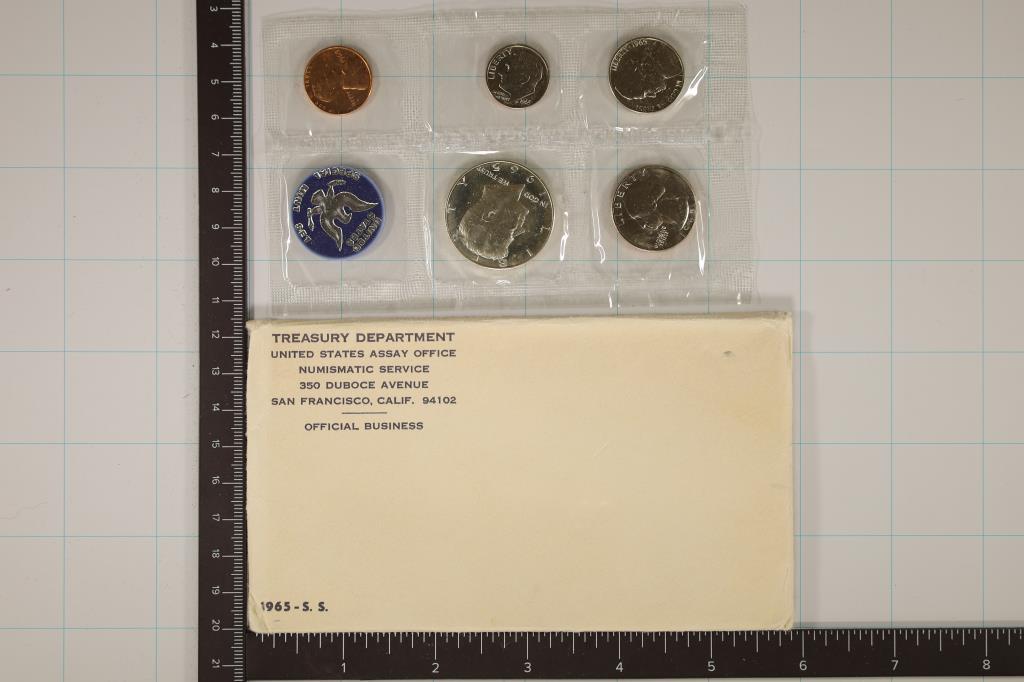 1965 US SPECIAL MINT SET WITH ENVELOPE (1 of 2)