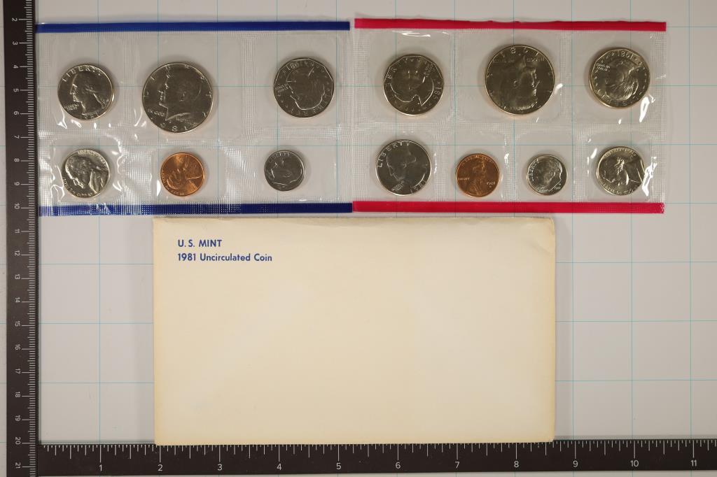 1981 US MINT SET (UNC) P/D/S (WITH ENVELOPE) (1 of 2)