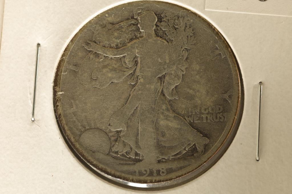 1918-D WALKING LIBERTY SILVER HALF DOLLAR WATCH (1 of 2)