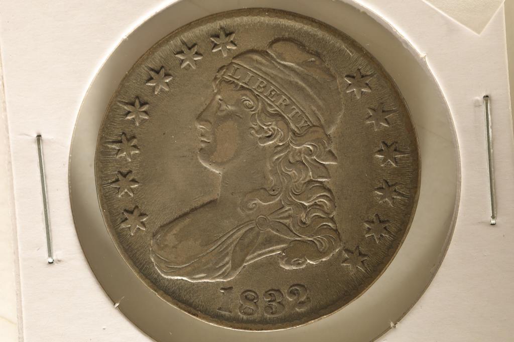 1832 CAPPED BUST HALF DOLLAR (VERY FINE) WATCH (1 of 2)