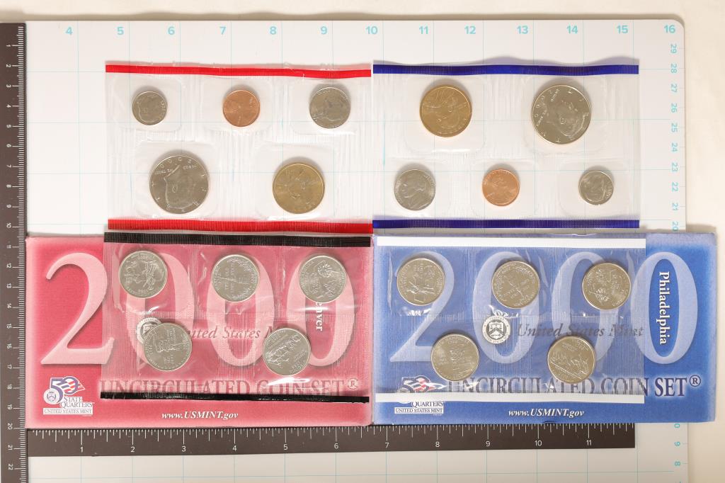 2000 US MINT SET (UNC) P/D (WITH ENVELOPE) (1 of 2)