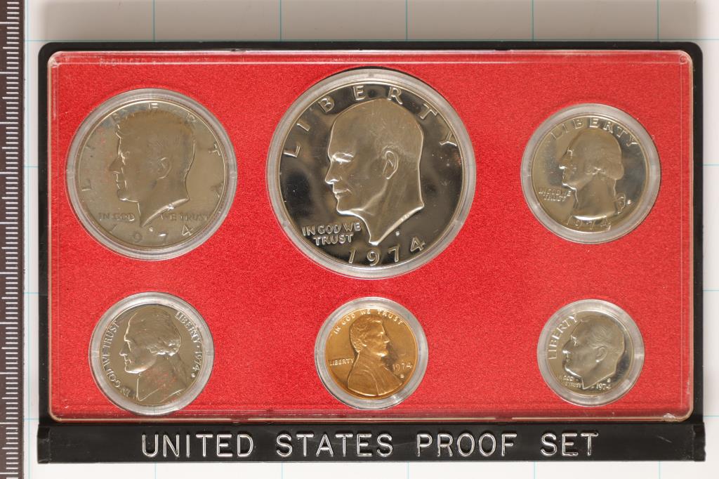 1974 US PROOF SET NO BOX AND NO FLIP LID (1 of 2)