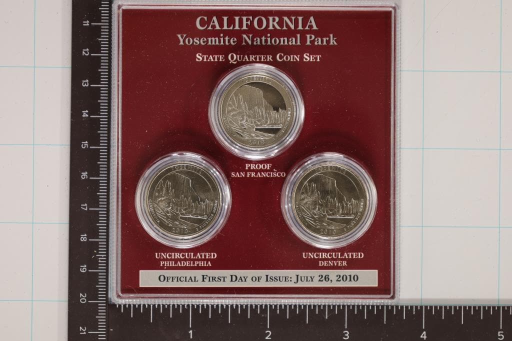 2010 YOSEMITE N.P. 3 COIN P/D/S SET OFFICIAL 1ST (1 of 2)